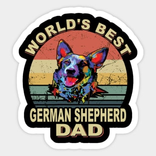 World's Best German Shepherd Dad Vintage Sticker